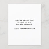 Budget Minimal Modernes Skript-Foto Save the Date (Rückseite)