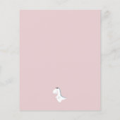 BUDGET Minimal Pink Girl Dinosaur Geburtstagsparty (Rückseite)