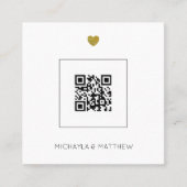 Budget Minimal QR Code Terracotta Wedding Einladun Quadratische Visitenkarte (Vorderseite)