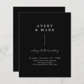 Budget Minimal Schwarz-weiße einfache Hochzeit Ein (Vorne/Hinten)