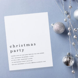 Budget Minimal Schwarz-weißes Weihnachtsfest Party