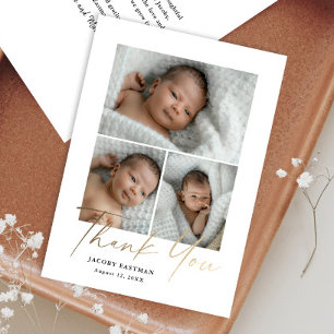 Budget Minimal Script 3 Foto Baby Danke Karte