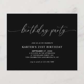 BUDGET Minimal Script Schwarz-weiß Erwachsene Gebu