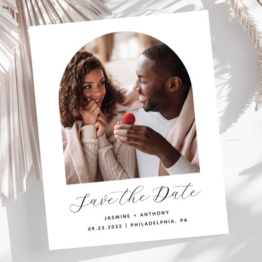 Budget Minimale Foto-Bogenschrift Save the Date