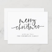 Budget Minimale Skripte Frohe Weihnachtskarte (Vorne/Hinten)