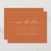 Budget Minimaler Orange Script-Hochzeitdatum Geret (Vorne/Hinten)