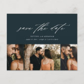 Budget Minimales Script 3-Foto Save the Date (Vorderseite)