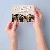 Budget Minimales Script 3-Foto Save the Date Flyer (Gruppe)