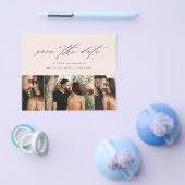 Budget Minimales Script 3-Foto Save the Date Flyer (Einzeln)