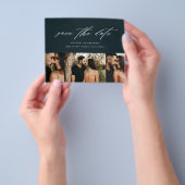 Budget Minimales Script 3-Foto Save the Date Flyer (Gruppe)