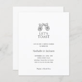 BUDGET Minimalist Champagne Couple Shower Bridal (Vorne/Hinten)