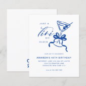 BUDGET Minimalist Martini Blau Geburtstag  (Vorne/Hinten)
