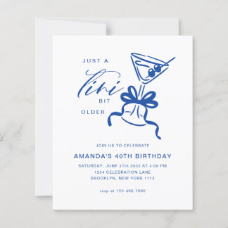 BUDGET Minimalist Martini Blau Geburtstag