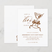 BUDGET Minimalist Martini Braun Geburtstag  (Vorne/Hinten)