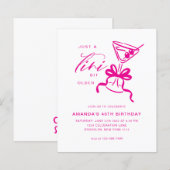 BUDGET Minimalist Martini Magenta Geburtstag  (Vorne/Hinten)