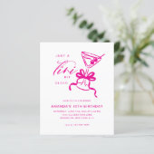 BUDGET Minimalist Martini Magenta Geburtstag  (Stehend Vorderseite)