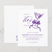 BUDGET Minimalist Martini Violett Geburtstag  (Vorne/Hinten)