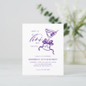 BUDGET Minimalist Martini Violett Geburtstag  (Stehend Vorderseite)