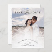 Budget Minimalist Modern Typography Wedding Photo (Vorne/Hinten)