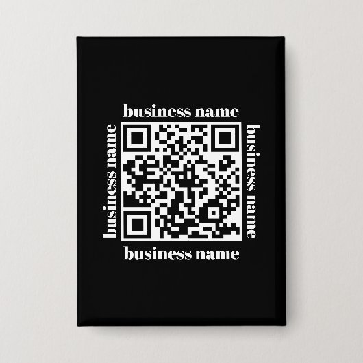 budget minimalist QR Code Business Keychain Button (Vorderseite)