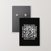 budget minimalist QR Code Business Keychain Button (Vorderseite/Rückseite)