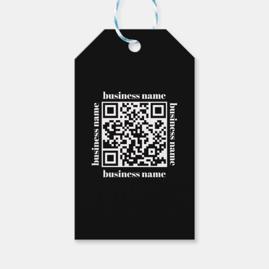budget minimalist QR Code Business Keychain Geschenkanhänger (Vorderseite)