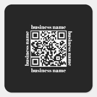 budget minimalist QR Code Business Keychain Quadratischer Aufkleber