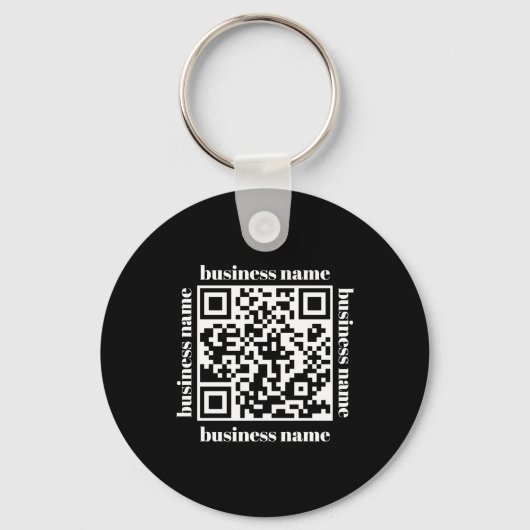 budget minimalist QR Code Business Keychain Schlüsselanhänger (Vorderseite)