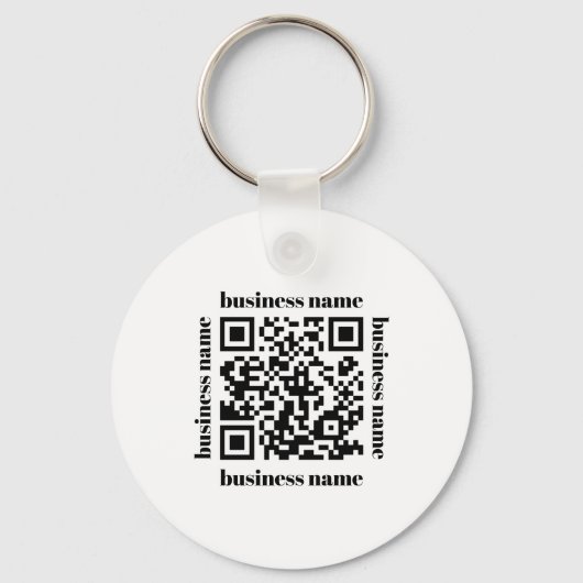 budget minimalist QR Code Business Keychain Schlüsselanhänger (Rückseite)