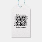 Budget-Minimalist-QR-Code-Geschäftsschlüsselanhäng Geschenkanhänger (Rückseite)