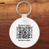 Budget-Minimalist-QR-Code-Geschäftsschlüsselanhäng Schlüsselanhänger (Rückseite)