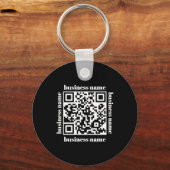 Budget-Minimalist-QR-Code-Geschäftsschlüsselanhäng Schlüsselanhänger (Vorderseite)