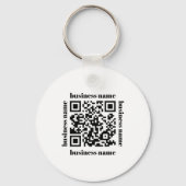 Budget-Minimalist-QR-Code-Geschäftsschlüsselanhäng Schlüsselanhänger (Rückseite)