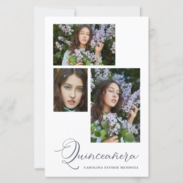 Budget Minimalist Quinceañera Spanish 3 Photos (Vorderseite)