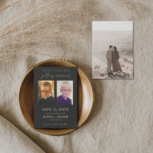 Budget, minimalist these kids are getting married save the date