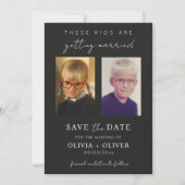 Budget, minimalist these kids are getting married save the date (Vorderseite)