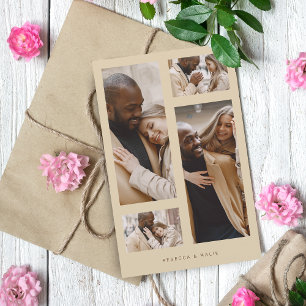 Budget Minimalist Trendy Collage Wedding 4 Photos