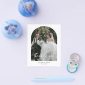 Budget Minimalistisch Arch Foto Danke Karte (Einzeln)