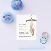 Budget Minimalistisch Ballet Ballerina 6. Geburtst Flyer (Einzeln)