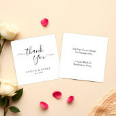 Budget Minimalistisch Black Script Wedding Vielen Mitteilungskarte