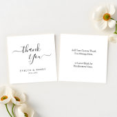 Budget Minimalistisch Black Script Wedding Vielen Mitteilungskarte
