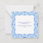 Budget Minimalistisch Blue Tile Baby Dusche Vielen Mitteilungskarte (Rückseite)