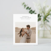 Budget Minimalistisch Boho 2 Foto Hochzeit Einladu (Stehend Vorderseite)