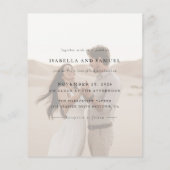 Budget Minimalistisch Boho 2 Foto Hochzeit Einladu (Rückseite)