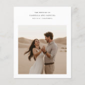 Budget Minimalistisch Boho 2 Foto Hochzeit Einladu (Vorderseite)