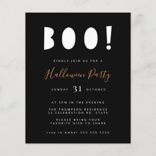 Budget Minimalistisch Boo Halloween Black Party Ei