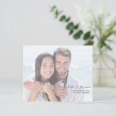 Budget Minimalistisch Chic Foto H Save the Date 2W (Stehend Vorderseite)