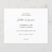 Budget Minimalistisch Chic Foto H Save the Date 2W (Rückseite)