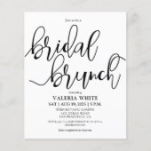 Budget Minimalistisch Elegant Bridal Brunch Einlad (Vorderseite)