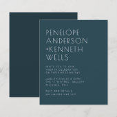 Budget Minimalistisch Elegante Aquamarine Hochzeit (Vorne/Hinten)